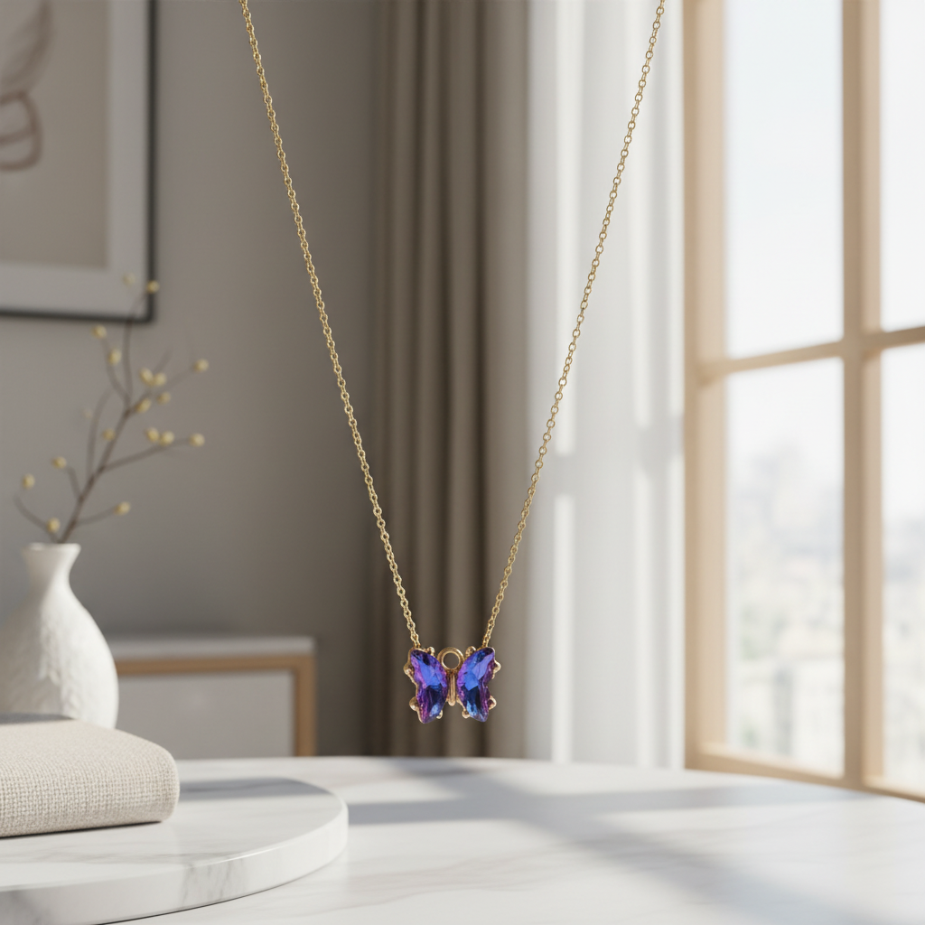 Şans Kelebeği Kolye