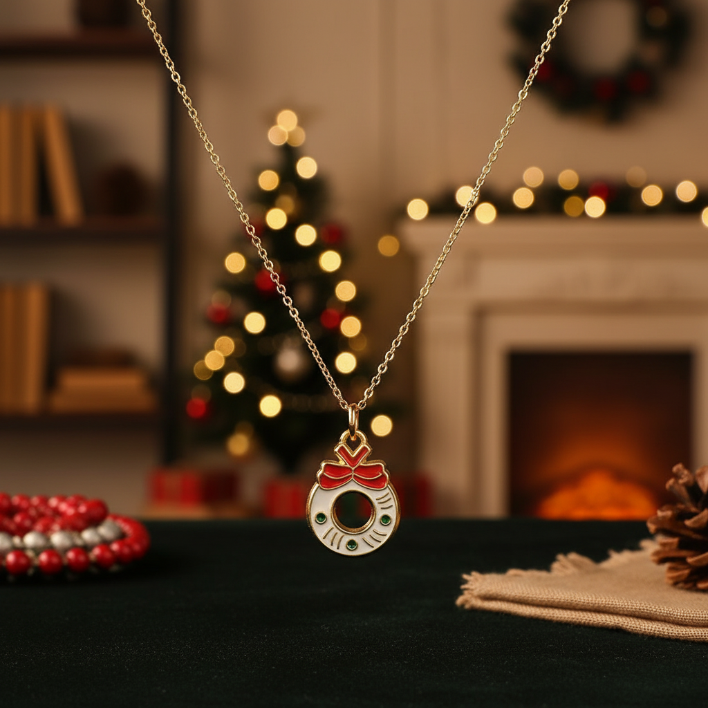 Noel Çelengi Charm Kolye ÖZEL HEDİYELİ