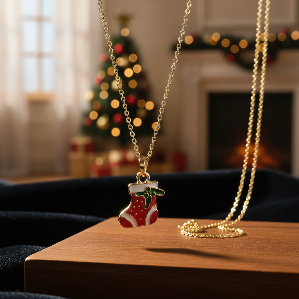 Noel Çorabı Charm Kolye ÖZEL HEDİYELİ